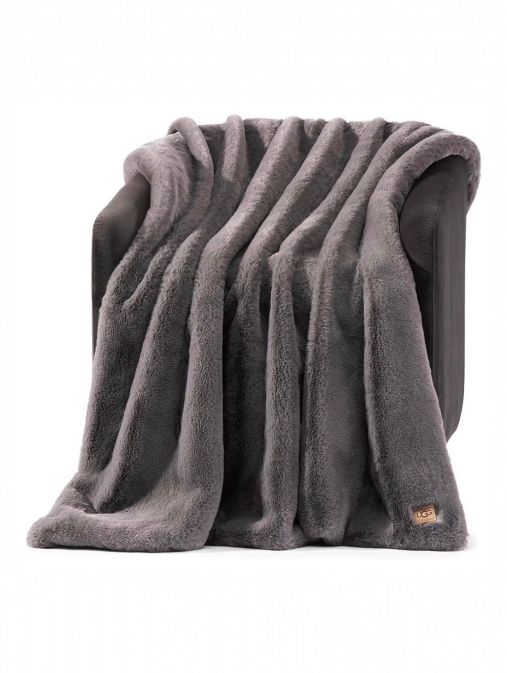 UGG Plush Faux Fur Throw ▪︎ Charcoal